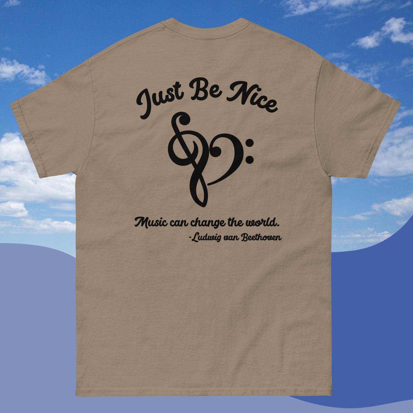 Be Nice Music Can Change the World Men's classic tee