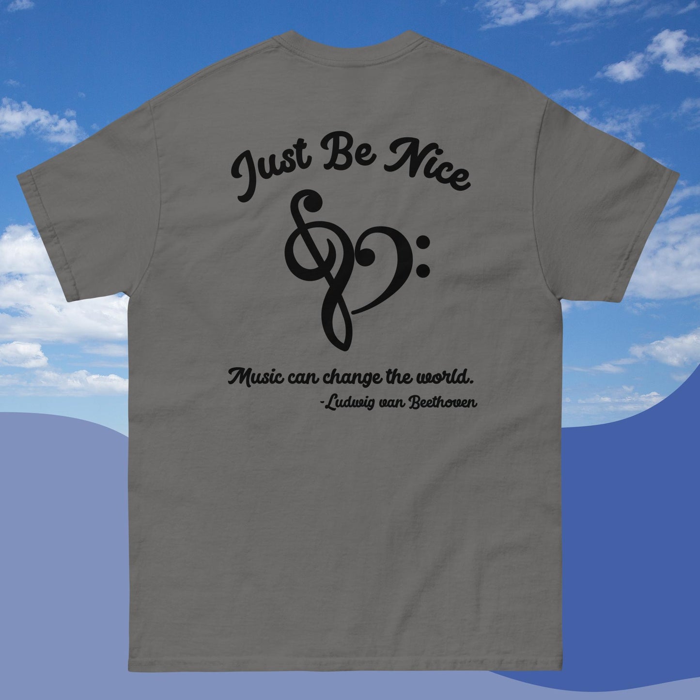 Be Nice Music Can Change the World Men's classic tee