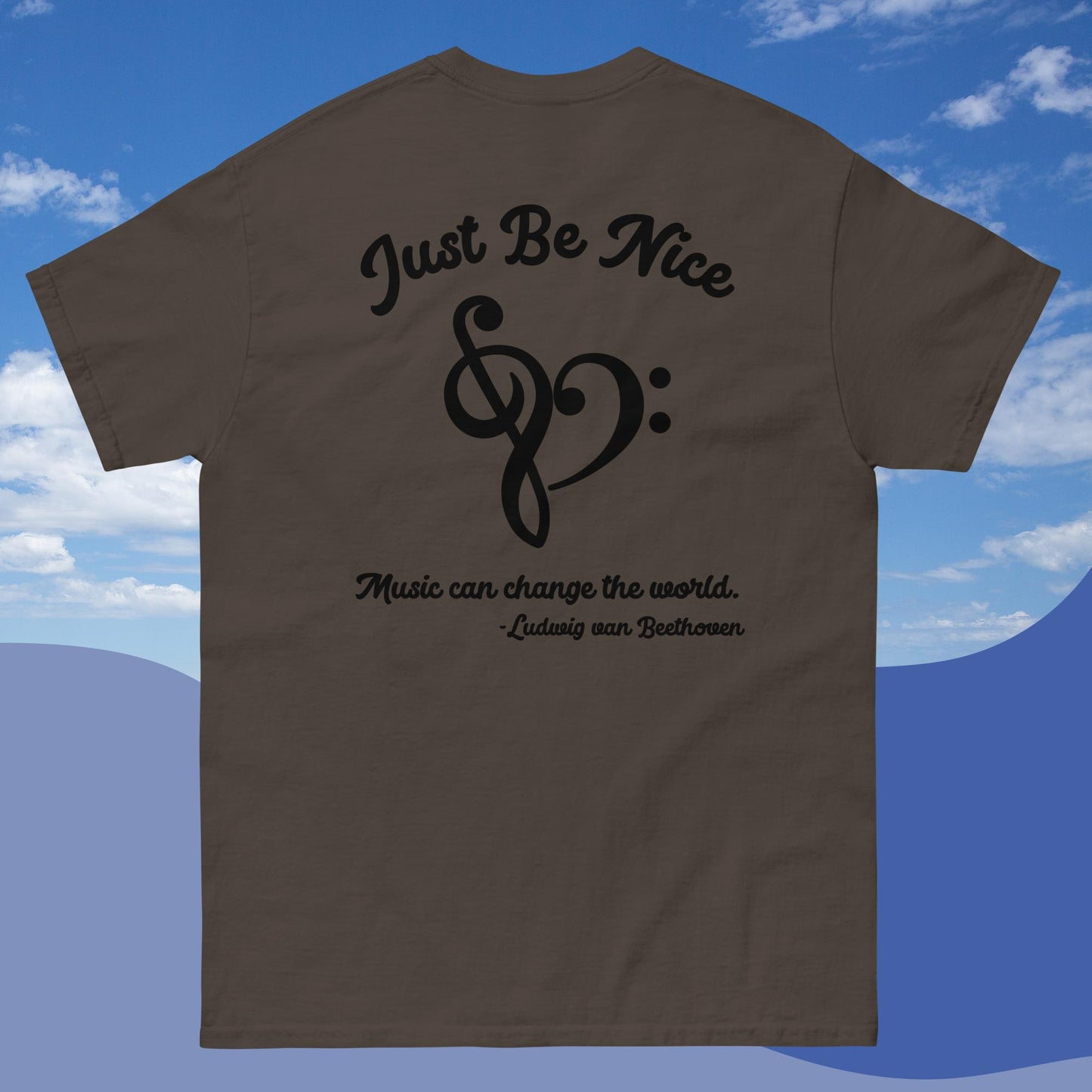 Be Nice Music Can Change the World Men's classic tee