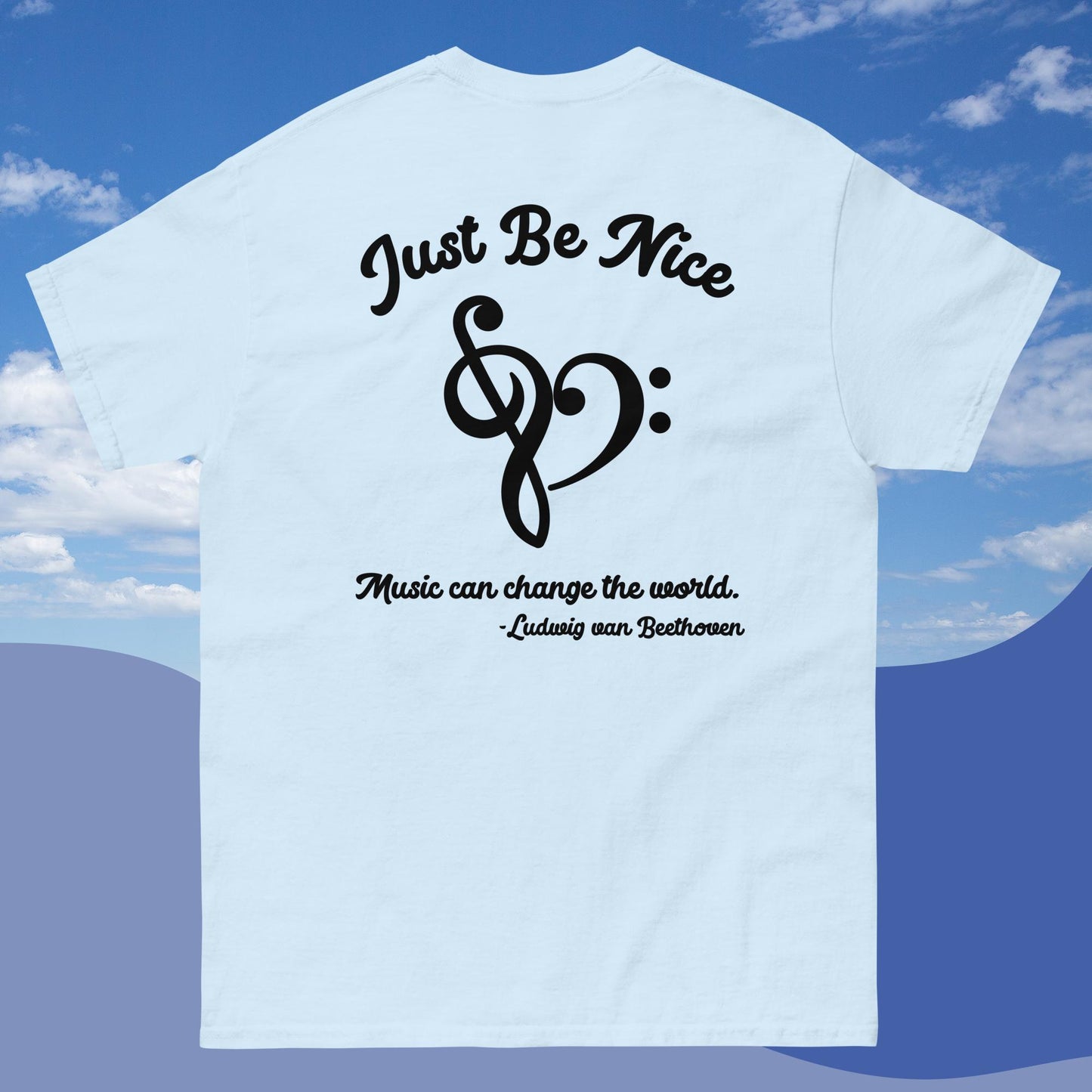 Be Nice Music Can Change the World Men's classic tee