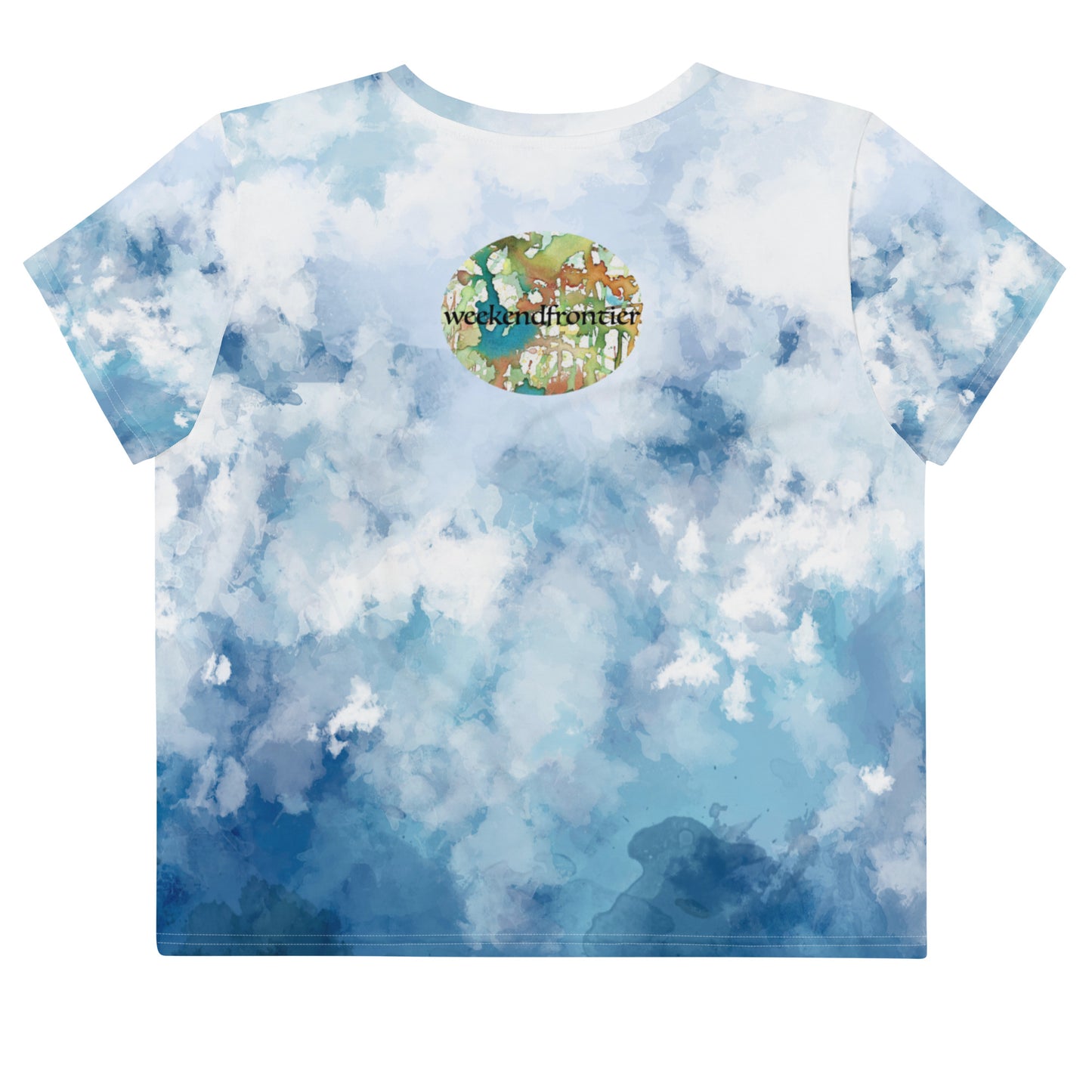 Blue Sky Clouds Crop Top